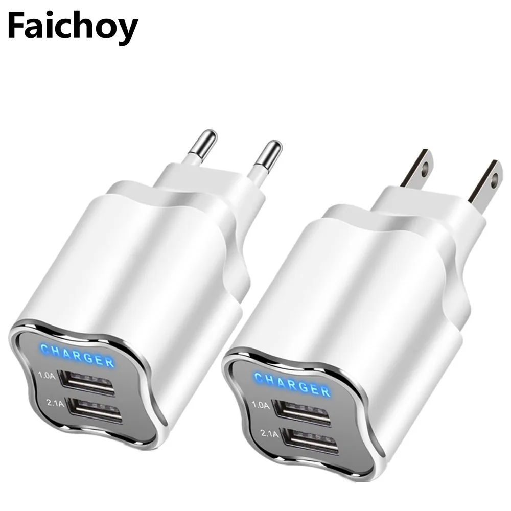 Phone Charger Adapter 2 Ports USB Charger EU/US Plug Mobile For iphone 6 7 8 Xiaomi Micro USB Cable Samsung Adaptive Good Charge
Phone Charger Adapter 2 Ports USB Charger EU/US Plug Mobile For iphone 6 7 8 Xiaomi Micro USB Cable Samsung Adaptive Good Charge