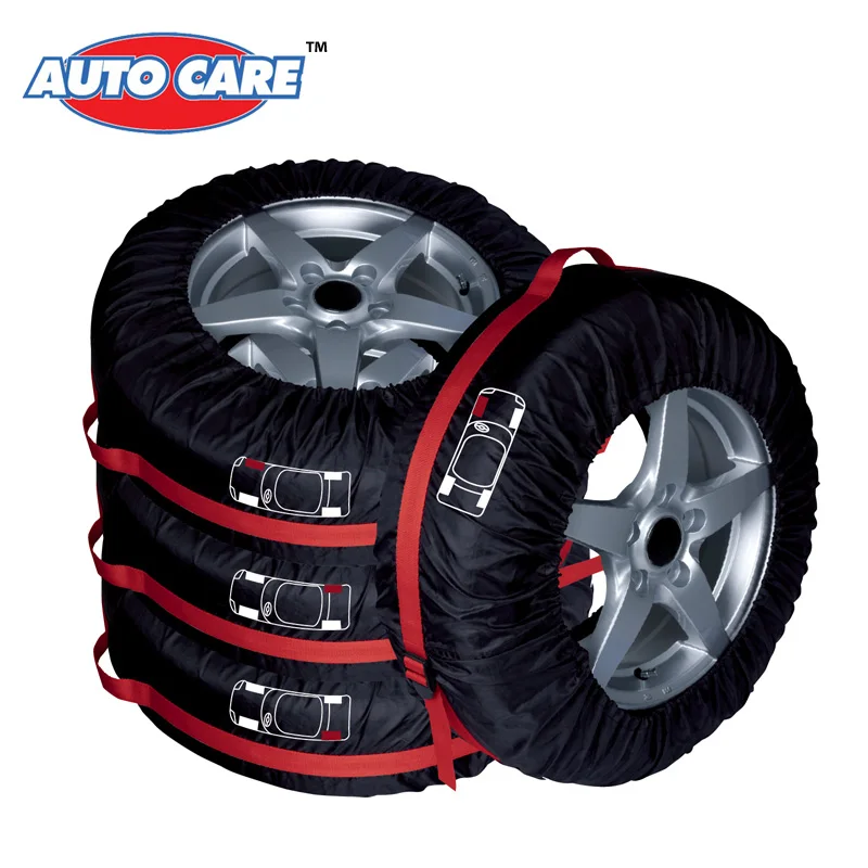 Auto Care Adjustable Tyre Cover Storage Bag w/ Carrying Handles