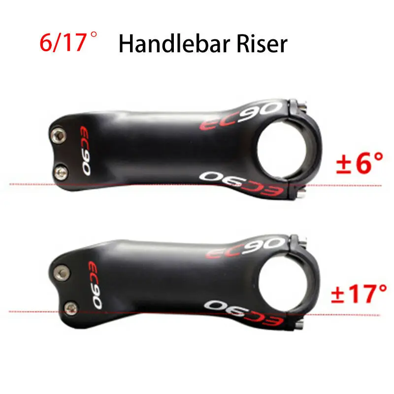 EC90 Bicycle Riser Rod 6/17 Degree Stem Bike Ultra-light Matt Aluminum Alloy Road/Mountain Bike Handlebar Stem 28.6*31.8mm 
EC90 Bicycle Riser Rod 6/17 Degree Stem Bike Ultra-light Matt Aluminum Alloy Road/Mountain Bike Handlebar Stem 28.6*31.8mm