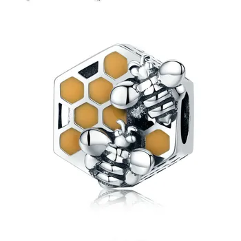 New Collection 925 Sterling Silver Honeycomb Honey Bee Square Charm Beads Fit Pandora Bracelet DIY Jewelry Making SCC500
New Collection 925 Sterling Silver Honeycomb Honey Bee Square Charm Beads Fit Pandora Bracelet DIY Jewelry Making SCC500