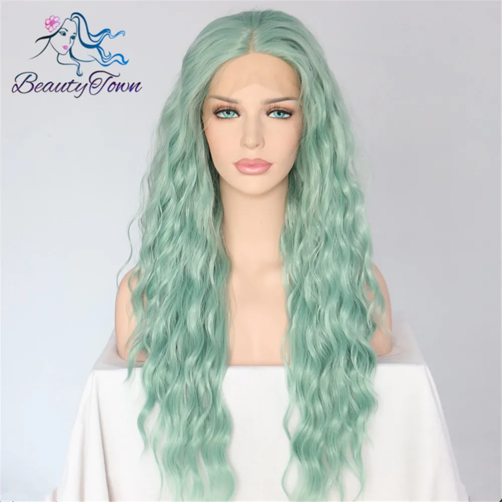 BeautyTown Green Color Curly Type Long Heat Resistant 150% density Daily Makeup Synthetic Lace Front Party Wigs Holiday Gift
BeautyTown Green Color Curly Type Long Heat Resistant 150% density Daily Makeup Synthetic Lace Front Party Wigs Holiday Gift