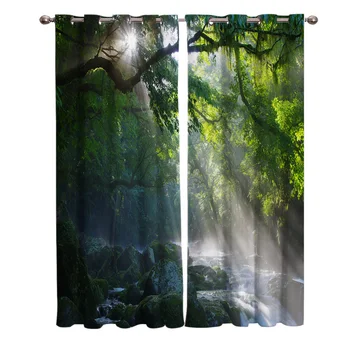 Curtains Woods Water Flow Green Scenery Wonderland Window Curtain Living Room Bedroom Home Decoration Panel Window Treatment
Curtains Woods Water Flow Green Scenery Wonderland Window Curtain Living Room Bedroom Home Decoration Panel Window Treatment