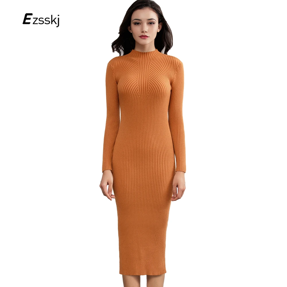 Women Thick Long Sweater Dress Winter 2018 Autunm Sexy Slim Bodycon Dresses Elastic Skinny Brief Mid-Calf Knitted Warm Dress
Women Thick Long Sweater Dress Winter 2018 Autunm Sexy Slim Bodycon Dresses Elastic Skinny Brief Mid-Calf Knitted Warm Dress