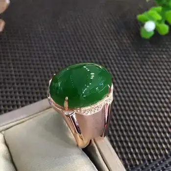 18K rose gold with diamonds to create top-grade old-fashioned spinach green and Tianbi jade-shaped male ringh69#
18K rose gold with diamonds to create top-grade old-fashioned spinach green and Tianbi jade-shaped male ringh69#