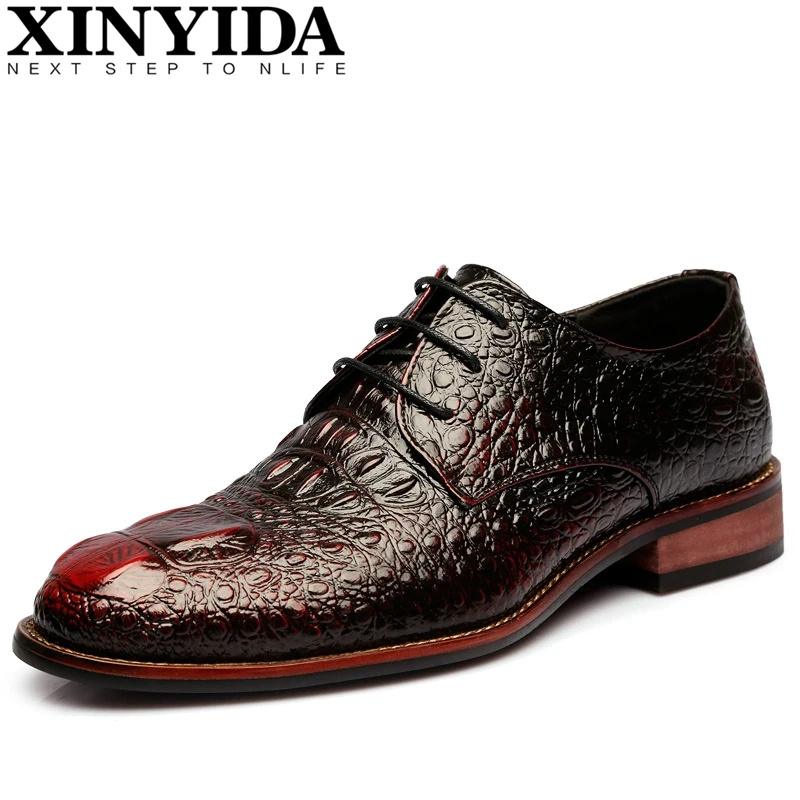 British Style Alligator Leather Dress Shoes Men Fashion Business Crocodile Shoes Men's Lace-up Breathable Casual Oxford Shoes
British Style Alligator Leather Dress Shoes Men Fashion Business Crocodile Shoes Men's Lace-up Breathable Casual Oxford Shoes