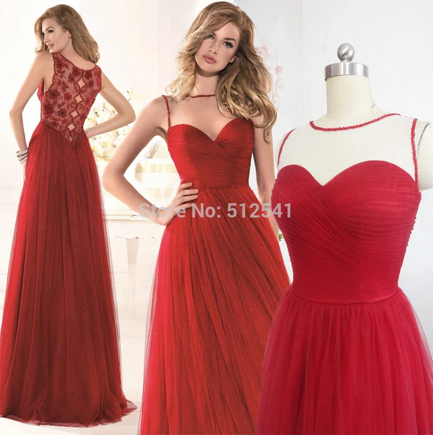 Dark Red Tulle Sheer Prom Dresses A Line Sweetheart Pleat Beads Flower Actual Images Gown yk1A139
Dark Red Tulle Sheer Prom Dresses A Line Sweetheart Pleat Beads Flower Actual Images Gown yk1A139