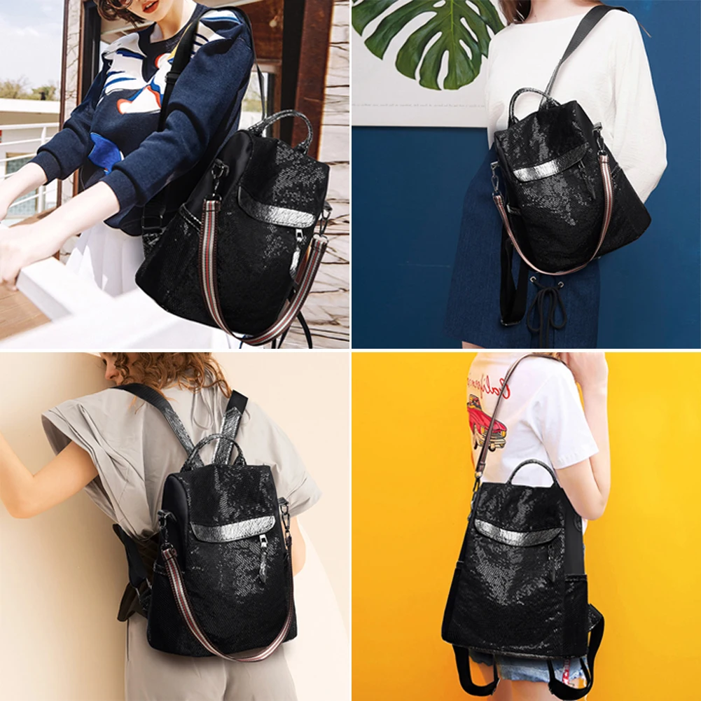 Unisex Shining Party Backpack Korean Style Girls Casual Shoulder Schoolbag Zipper Closure Sequins Travel Large Capacity Portable
Unisex Shining Party Backpack Korean Style Girls Casual Shoulder Schoolbag Zipper Closure Sequins Travel Large Capacity Portable