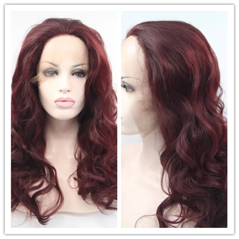2017 Hot Sale Heat Resistant Synthetic Lace Front Wigs Loose Wave Wine Red Gluless Lace Frontal Celebrity Wig for Black Woman 2017 Hot Sale Heat Resistant Synthetic Lace Front Wigs Loose Wave Wine Red Gluless Lace Frontal Celebrity Wig for Black Woman<br><br>Aliexpress