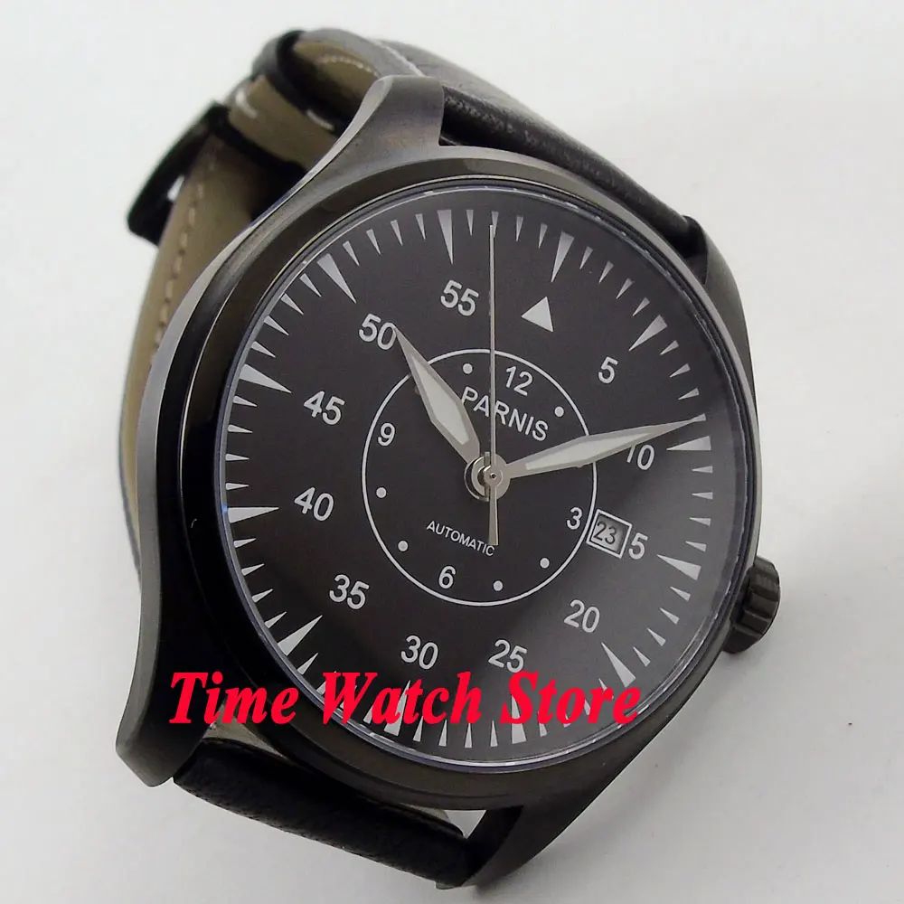 Parnis 44mm black dial white marks luminous sapphire glass PVD case MIYOTA Automatic Men's watch wristwatch 663
Parnis 44mm black dial white marks luminous sapphire glass PVD case MIYOTA Automatic Men's watch wristwatch 663