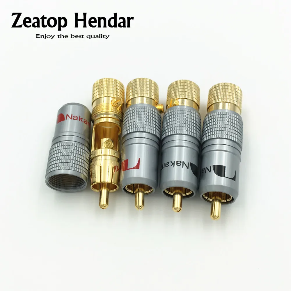 20Pcs High quality Nakamichi Locking Non Solder Plug Connector RCA Connector Male Solder Video 24K Gold Plated Connector
20Pcs High quality Nakamichi Locking Non Solder Plug Connector RCA Connector Male Solder Video 24K Gold Plated Connector