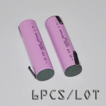 6PCS 3.7V 18650 battery 2800mah rechargeable lithium cell with welding tabs pins for LED Torch flashlight and DIY powerbank
6PCS 3.7V 18650 battery 2800mah rechargeable lithium cell with welding tabs pins for LED Torch flashlight and DIY powerbank