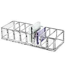 חדש מוצק אקריליק קוסמטיקה איפור ארגונית להראות מדף מתלה עמיד שולחן לק שפתון אחסון מארגן תיבה(China)