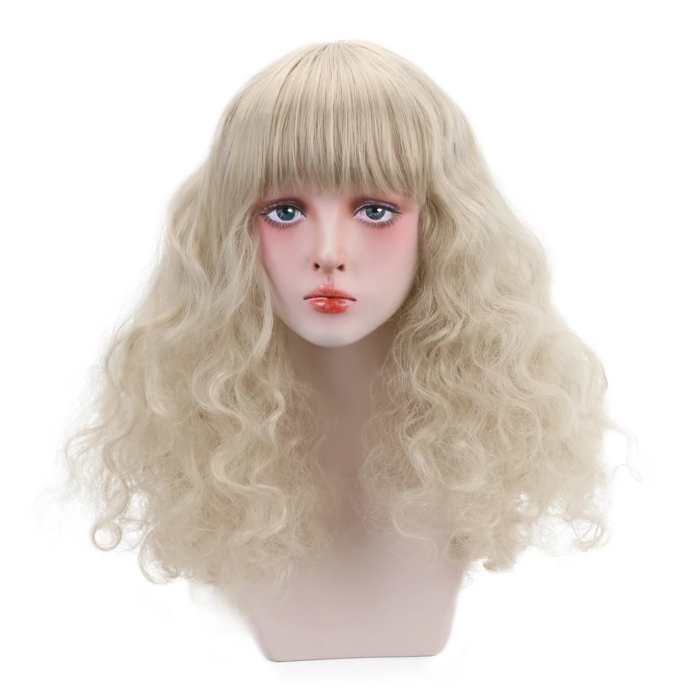 20'' Synthetic Lolita Wig With Bangs Brown Silver Long Curly Cosplay Wigs For Women Shoulders Length Daily Hair Extensions Wigs
20'' Synthetic Lolita Wig With Bangs Brown Silver Long Curly Cosplay Wigs For Women Shoulders Length Daily Hair Extensions Wigs