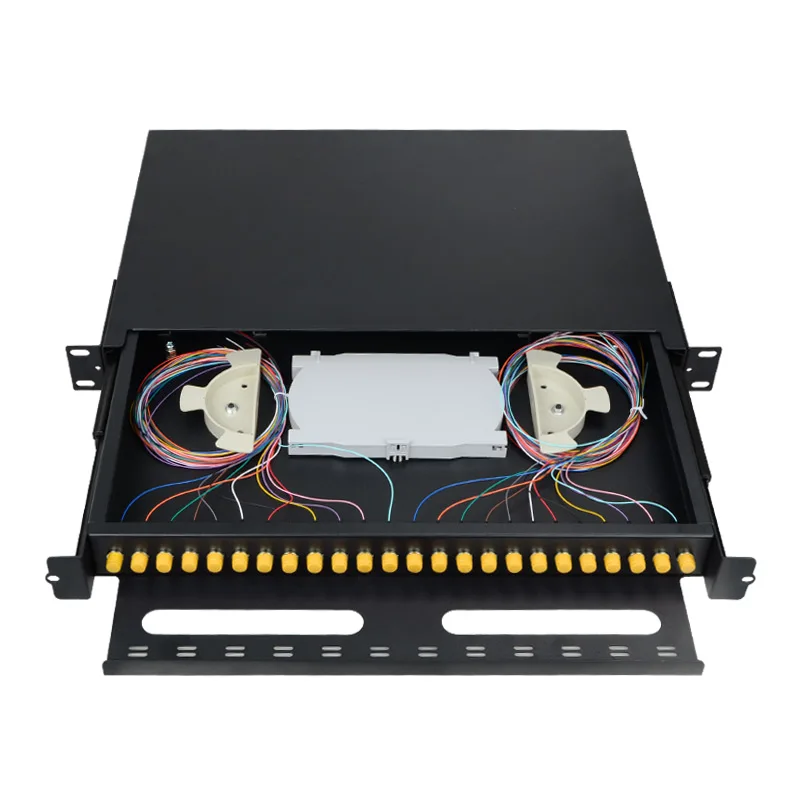 Drawer type Fiber optic terminal box 24 core Desktop ST UPC with adapter pigtail 24 Ports Fiber optical Patch Panel Factory OEM
Drawer type Fiber optic terminal box 24 core Desktop ST UPC with adapter pigtail 24 Ports Fiber optical Patch Panel Factory OEM