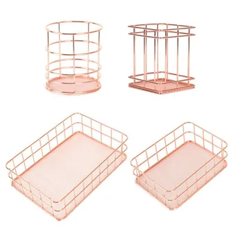 Durable Rose Gold Metal Storage Basket Cosmetic Organizer Holder Office Desk Kitchen Bathroom Shelf Home Decoration Accessories
Durable Rose Gold Metal Storage Basket Cosmetic Organizer Holder Office Desk Kitchen Bathroom Shelf Home Decoration Accessories