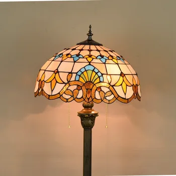 16inch Tiffany Baroque Stained Glass floor lamp E27 110-240V for Home Parlor Dining bed Room standing lamp
16inch Tiffany Baroque Stained Glass floor lamp E27 110-240V for Home Parlor Dining bed Room standing lamp