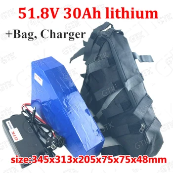 GTK 51.8V 30AH lithium ion Triangle battery 48v 52V 30ah li ion batteria 18650 for Electric Bicycle Ebike kit + bag +5A charger
GTK 51.8V 30AH lithium ion Triangle battery 48v 52V 30ah li ion batteria 18650 for Electric Bicycle Ebike kit + bag +5A charger