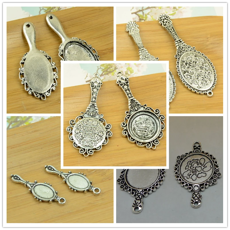 mirror shape stone/cabochon/photo base bottom DIY alloy charm pendant antique silver vintage beads jewelry accessories findings
mirror shape stone/cabochon/photo base bottom DIY alloy charm pendant antique silver vintage beads jewelry accessories findings