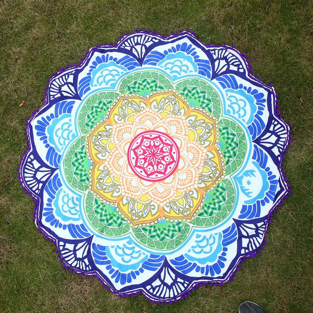 Hot Women Chic Tassel Indian Mandala Tapestry Lotus Printed Bohemian Beach Towel Yoga Mat Sunblock Round Bikini Cover-Up Blanket
Hot Women Chic Tassel Indian Mandala Tapestry Lotus Printed Bohemian Beach Towel Yoga Mat Sunblock Round Bikini Cover-Up Blanket