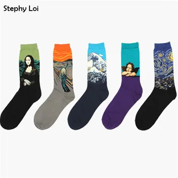 Free shipping art cotton men socks fall winter of fashion oil painting Monalisa pattern hovelty casual contrast color size 36-44
Free shipping art cotton men socks fall winter of fashion oil painting Monalisa pattern hovelty casual contrast color size 36-44