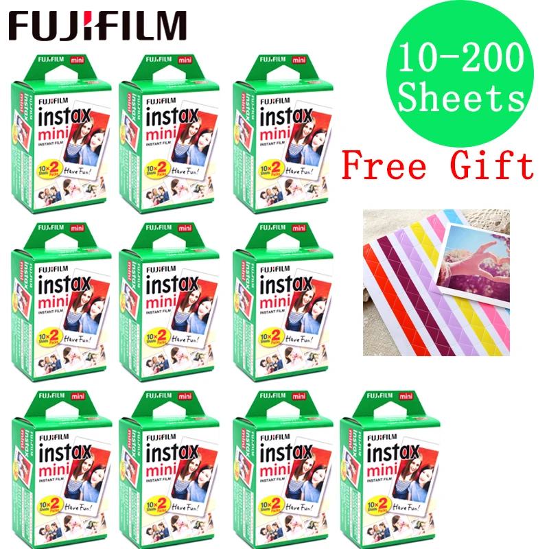 10-200 sheets Fujifilm Instax Mini Film White edge 10 20 40 60 80 100 200 Sheets For FUJI Instant instax mini 8 9 camera Photo
10-200 sheets Fujifilm Instax Mini Film White edge 10 20 40 60 80 100 200 Sheets For FUJI Instant instax mini 8 9 camera Photo