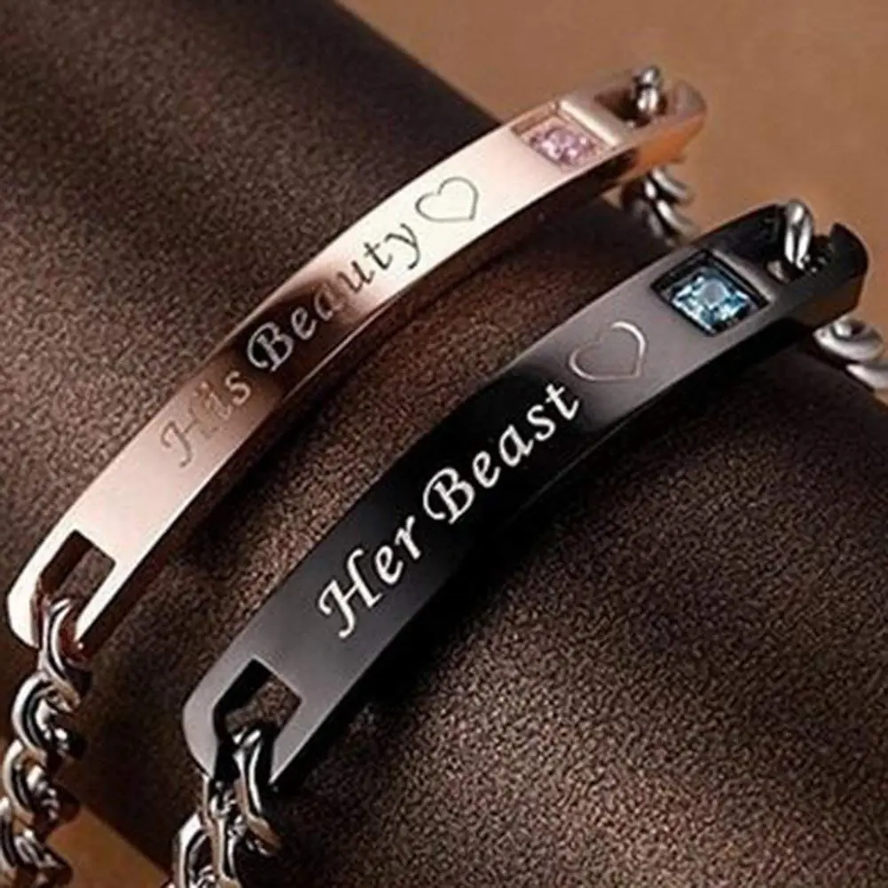 His Beauty Her Beast Alloy His and Her Bracelet Matching Cuban Link Chain Women Men Bracelets (His Beauty Her Beast)
His Beauty Her Beast Alloy His and Her Bracelet Matching Cuban Link Chain Women Men Bracelets (His Beauty Her Beast)