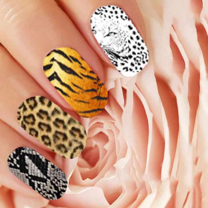 1 Sheet Nail Art Stickers Leopard Tiger Snake Water Transfer Sticker Decals Beauty Full Wraps Manicure Decoration DIY Accessory
1 Sheet Nail Art Stickers Leopard Tiger Snake Water Transfer Sticker Decals Beauty Full Wraps Manicure Decoration DIY Accessory
