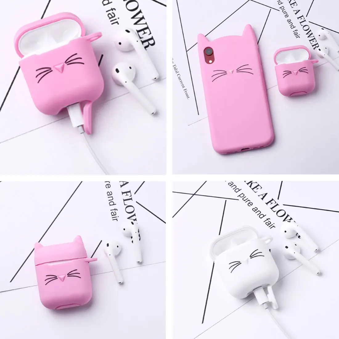 Bluetooth Wireless Earphone Case For Apple iPhone Charging Box For AirPods Cat Silicone Protective Cover Skin Accessories
Bluetooth Wireless Earphone Case For Apple iPhone Charging Box For AirPods Cat Silicone Protective Cover Skin Accessories