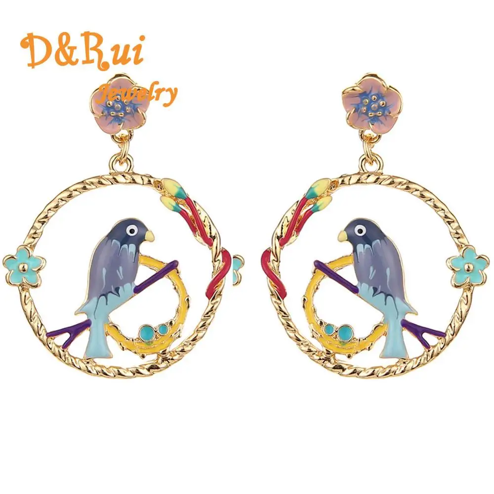 2019 Best-selling Statement Big Round Gold Earrings for Women Girl Wedding Party Jewelry Enamel Flowers Love Bird Dangle Earring
2019 Best-selling Statement Big Round Gold Earrings for Women Girl Wedding Party Jewelry Enamel Flowers Love Bird Dangle Earring