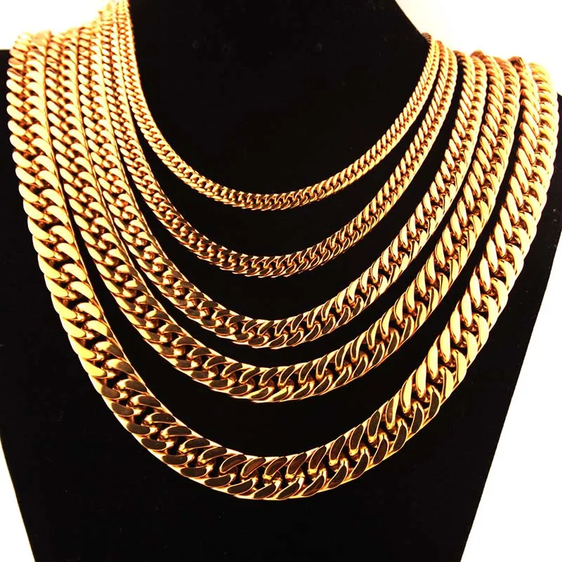 6/8/10/12/14mm wide Stainless Steel Cuban Miami Chains Necklaces Big Heavy Gold Flat Link Chain for Men Hip Hop Rock jewelry 24"
6/8/10/12/14mm wide Stainless Steel Cuban Miami Chains Necklaces Big Heavy Gold Flat Link Chain for Men Hip Hop Rock jewelry 24"