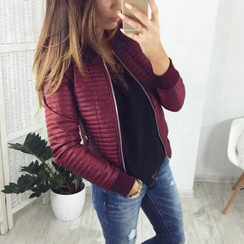 Spring Casual Stand Collar Thin Slim Fit Outerwear Autumn Women Lady Thin Jackets Fashion Basic Bomber Jacket Long Sleeve Coat
Spring Casual Stand Collar Thin Slim Fit Outerwear Autumn Women Lady Thin Jackets Fashion Basic Bomber Jacket Long Sleeve Coat