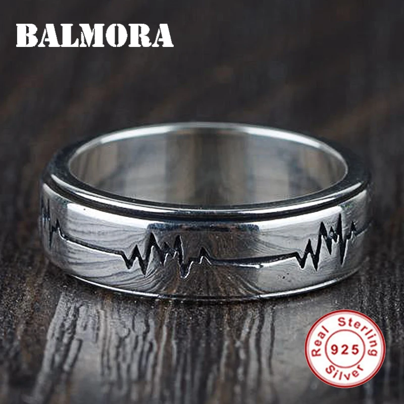 BALMORA 925 Sterling Silver Electrocardiogram Design Open Rings for Women Gift Vintage Ring Fashion Jewelry Anillos SY22367
BALMORA 925 Sterling Silver Electrocardiogram Design Open Rings for Women Gift Vintage Ring Fashion Jewelry Anillos SY22367