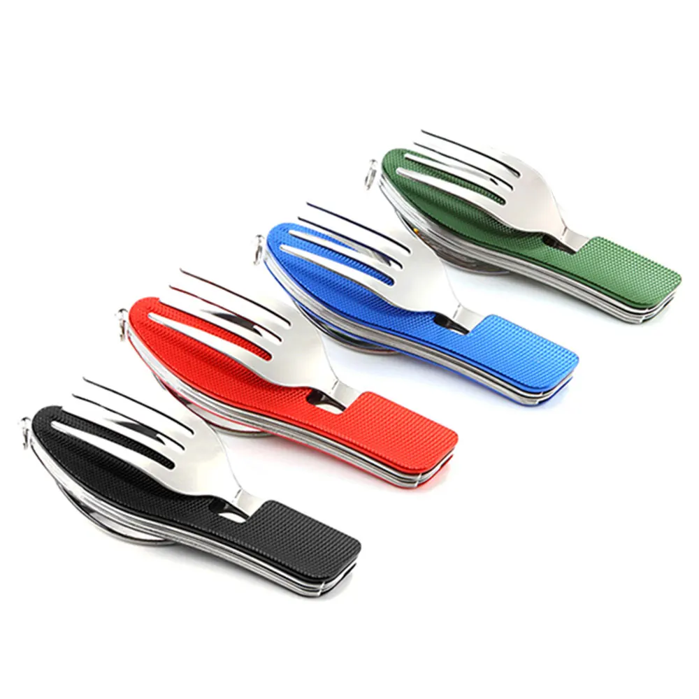 Hikenture TM 4-In-1 Camping Utensil Stainless Steel Fork Knife Bottle Opener Set with Storage Case
Hikenture TM 4-In-1 Camping Utensil Stainless Steel Fork Knife Bottle Opener Set with Storage Case