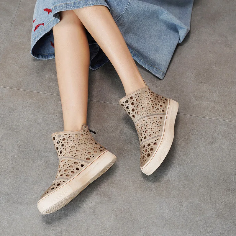 Women Leather Boots Sandals Low Heels Round Toe 2019 Summer Shoes Ladie Casual Ankle Boots Handmade Genuine Leather Boots Casual
Women Leather Boots Sandals Low Heels Round Toe 2019 Summer Shoes Ladie Casual Ankle Boots Handmade Genuine Leather Boots Casual
