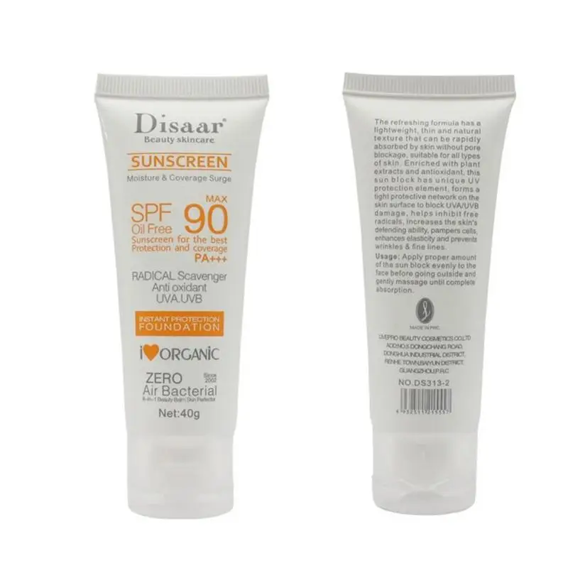 Disaar Suncreen Sun Cream Protector Solar Max 90 Oil Free Radical Scavenger Anti Oxidant Uva/uvb 40g Summer Sunscreen Cream
Disaar Suncreen Sun Cream Protector Solar Max 90 Oil Free Radical Scavenger Anti Oxidant Uva/uvb 40g Summer Sunscreen Cream