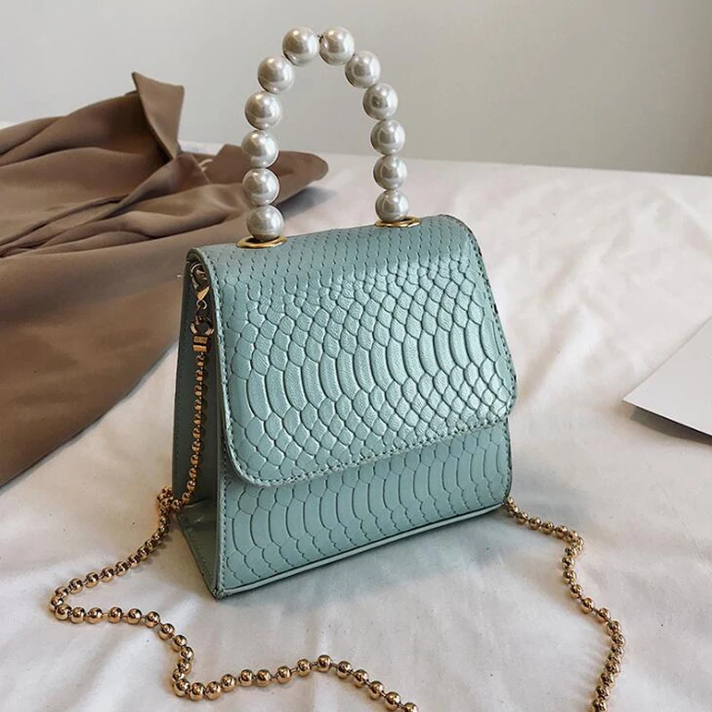 2019 Fashion Pearl Tote New High Quality PU Leather Women's Designer Handbag Crocodile Pattern Chain Shoulder Messenger Bags
2019 Fashion Pearl Tote New High Quality PU Leather Women's Designer Handbag Crocodile Pattern Chain Shoulder Messenger Bags