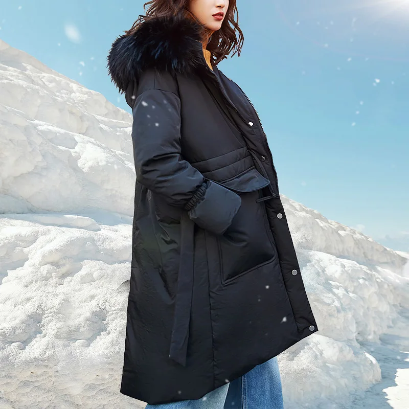 2xl Medium long fur collar hooded cotton coat new winter women's Korean version loose student thick cotton clothes coat Female
2xl Medium long fur collar hooded cotton coat new winter women's Korean version loose student thick cotton clothes coat Female