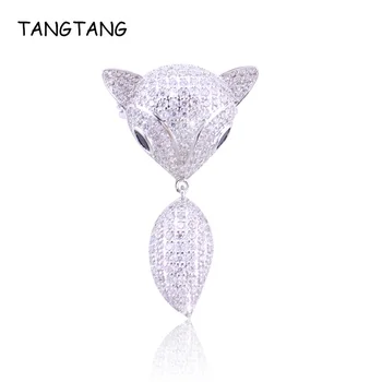 High End Delicate Jewelry Pin Paving Full Austria Crystal Fox Brooch Animal With Black Enamel Eyes Tail Pendant, Item: WP0035
High End Delicate Jewelry Pin Paving Full Austria Crystal Fox Brooch Animal With Black Enamel Eyes Tail Pendant, Item: WP0035