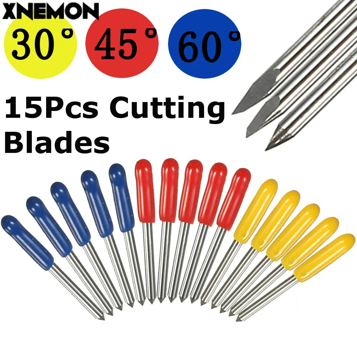 XNEMON 15pcs/Set 30/45/60 Degree Cutting Tungsten Blade for Mimaki Plotter Vinyl Cutter 22x1.5mm Roland Blades
XNEMON 15pcs/Set 30/45/60 Degree Cutting Tungsten Blade for Mimaki Plotter Vinyl Cutter 22x1.5mm Roland Blades