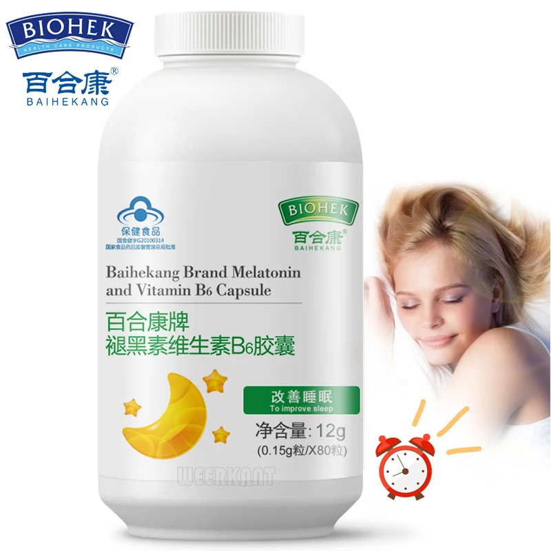 Natural Melatonin Capsules Sleeping Pills Add Vitamins B6 for Extended Release Sleep Aid Help Deep Sleep
Natural Melatonin Capsules Sleeping Pills Add Vitamins B6 for Extended Release Sleep Aid Help Deep Sleep