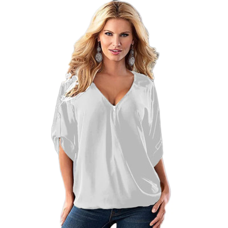 Hot tshirt Chiffon V Neck Sexy Red White Solid Color Plus Size XXXXL 5XL Camisetas Mujer Feminina T Shirt Women Top Tee T-Shirt
Hot tshirt Chiffon V Neck Sexy Red White Solid Color Plus Size XXXXL 5XL Camisetas Mujer Feminina T Shirt Women Top Tee T-Shirt