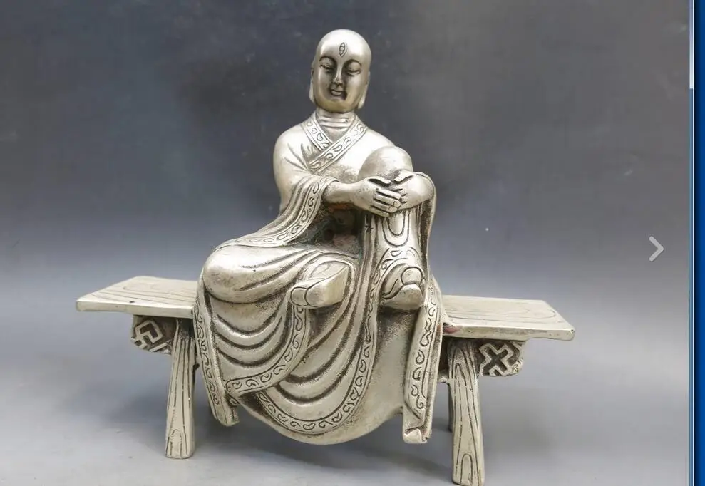 wang67110350+++7" Fine China Silver carved beautiful buddhism buddha on stool sculpture Statue
wang67110350+++7" Fine China Silver carved beautiful buddhism buddha on stool sculpture Statue
