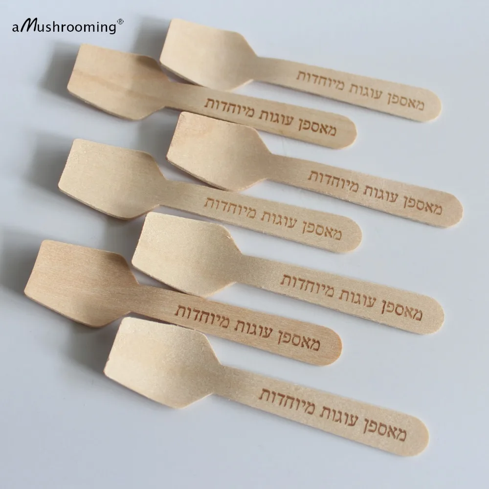 x100 Personalized Wooden Mini Dessert Spoons Party Favor Flat Spoons Available in English Hebrew Arabic Spanish Portuguese etc
x100 Personalized Wooden Mini Dessert Spoons Party Favor Flat Spoons Available in English Hebrew Arabic Spanish Portuguese etc