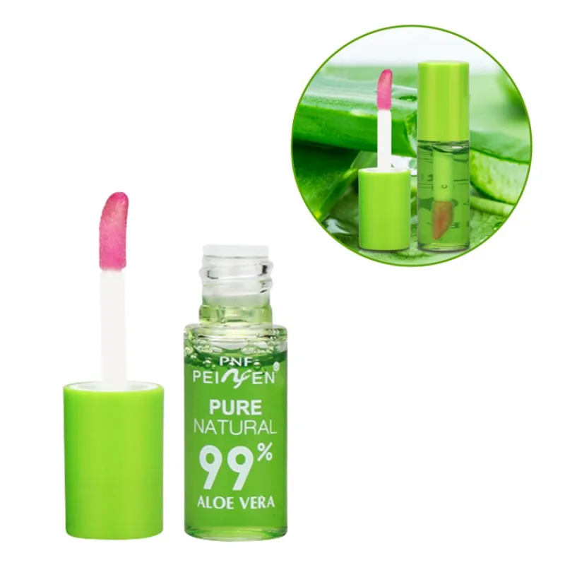 

Nutritious Protect Lips Liquid Lipgloss Women Aloe Vera Plant Transparent Natural Lip Gloss Moisturizer Glossy Makeup Make Up