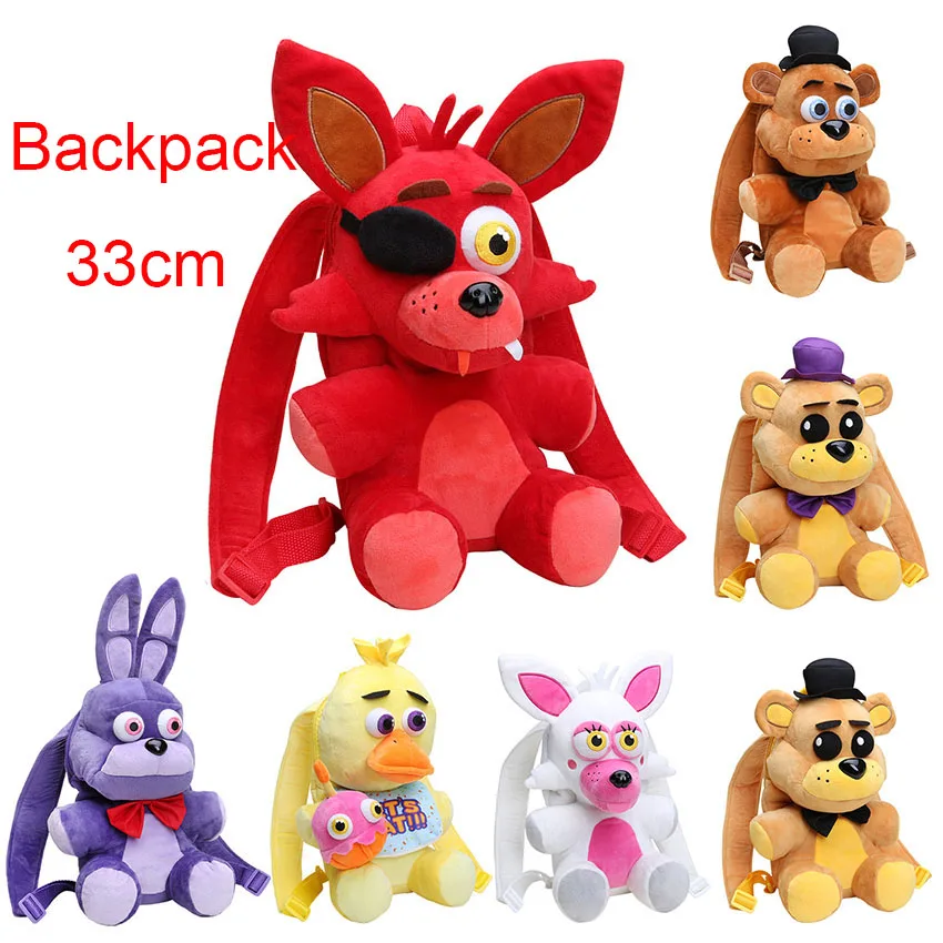 33CM Freddy plush Five Nights at Freddy's plush backpack shoulder bag FNAF plush toy Freddy Fazbear School bag stuffed doll
33CM Freddy plush Five Nights at Freddy's plush backpack shoulder bag FNAF plush toy Freddy Fazbear School bag stuffed doll