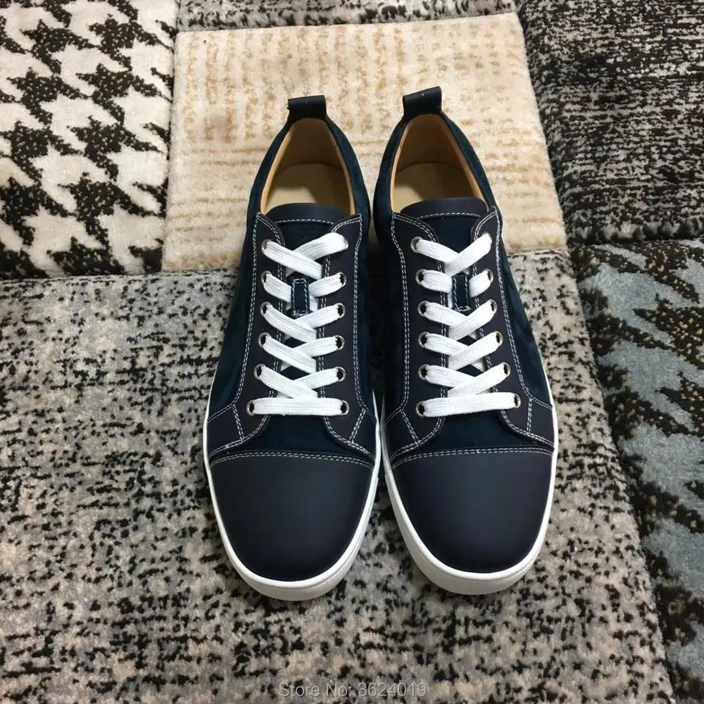 Low Cut Shoes cl andgz Navy blue cowhide Lace Up No Rivets Fashion Red bottom Shoes Sneakers leather casual Men's Flat Footwear
Low Cut Shoes cl andgz Navy blue cowhide Lace Up No Rivets Fashion Red bottom Shoes Sneakers leather casual Men's Flat Footwear