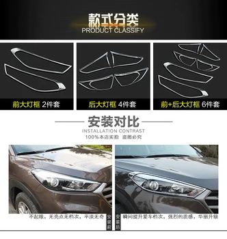 For Hyundai Tucson 2015 2016 2017 2018 Car styling before/after searchlight decoration frame lamp panel Car-covers
For Hyundai Tucson 2015 2016 2017 2018 Car styling before/after searchlight decoration frame lamp panel Car-covers