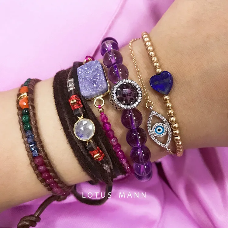 Lotus Mann Natural stone lap color matching leather cord bracelet 2 color into men and women for lovers
Lotus Mann Natural stone lap color matching leather cord bracelet 2 color into men and women for lovers
