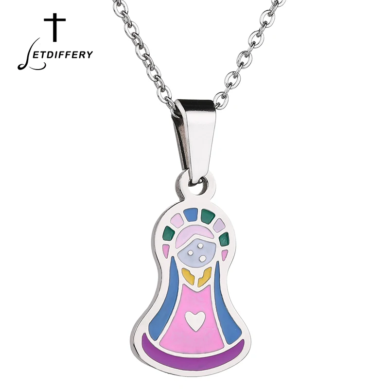 Letdiffery Stainless Steel Our Lady of Guadalupe Necklace Virgin Mary Religious Catholic Necklace madonna Charm Jewelry
Letdiffery Stainless Steel Our Lady of Guadalupe Necklace Virgin Mary Religious Catholic Necklace madonna Charm Jewelry