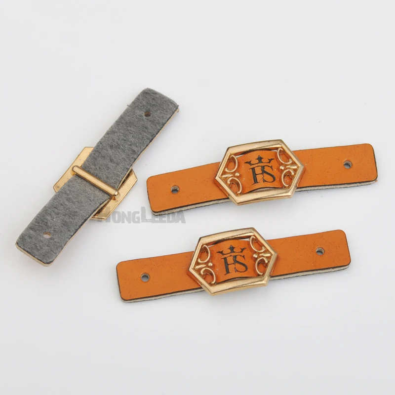 20pcs/lot 5*1.5cm Brown PU leather sew on Badges with metal alloy gold logo clothing label for jeans/jacket PLB-023
20pcs/lot 5*1.5cm Brown PU leather sew on Badges with metal alloy gold logo clothing label for jeans/jacket PLB-023